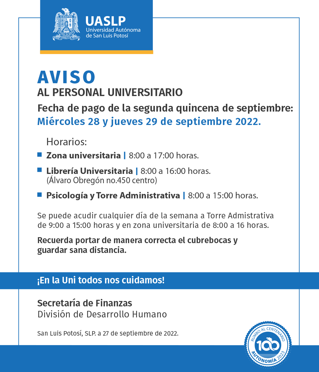 ips calendario de pago septiembre 2022